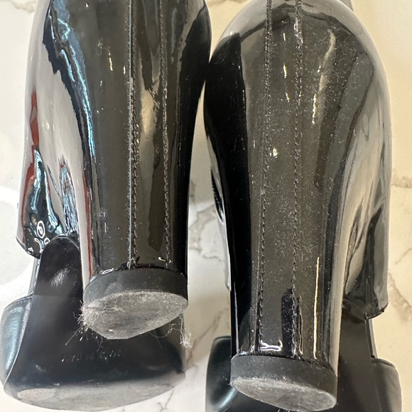 Chanel Black Patent Leather/Leather Cut Out Heels - Picture 12 of 12